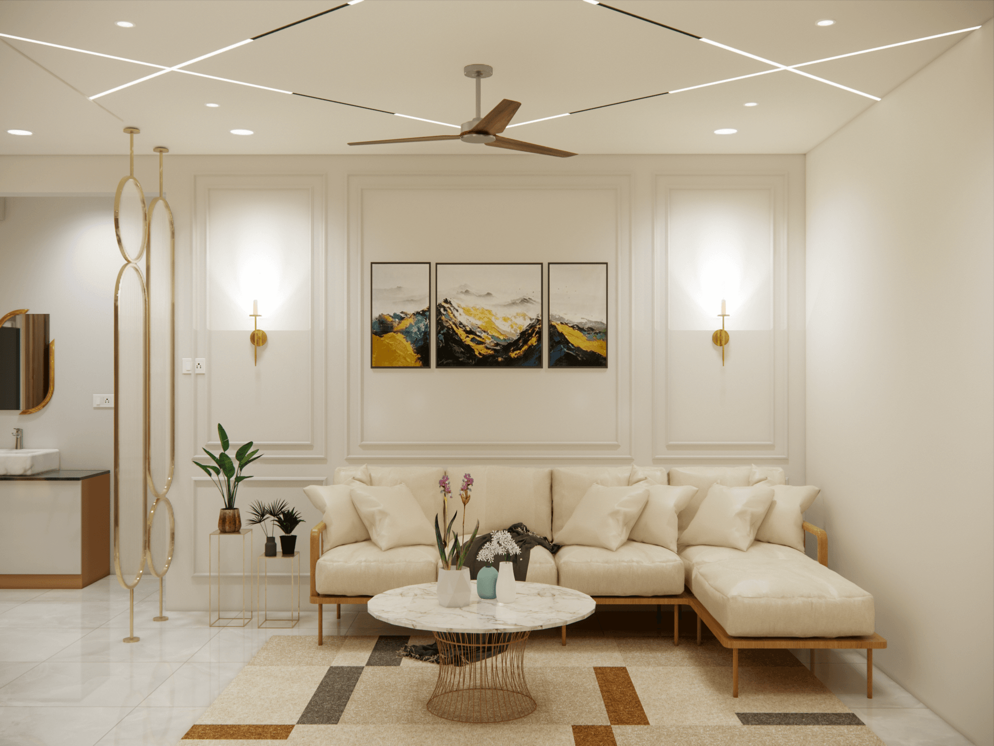 2. Sofa back wall