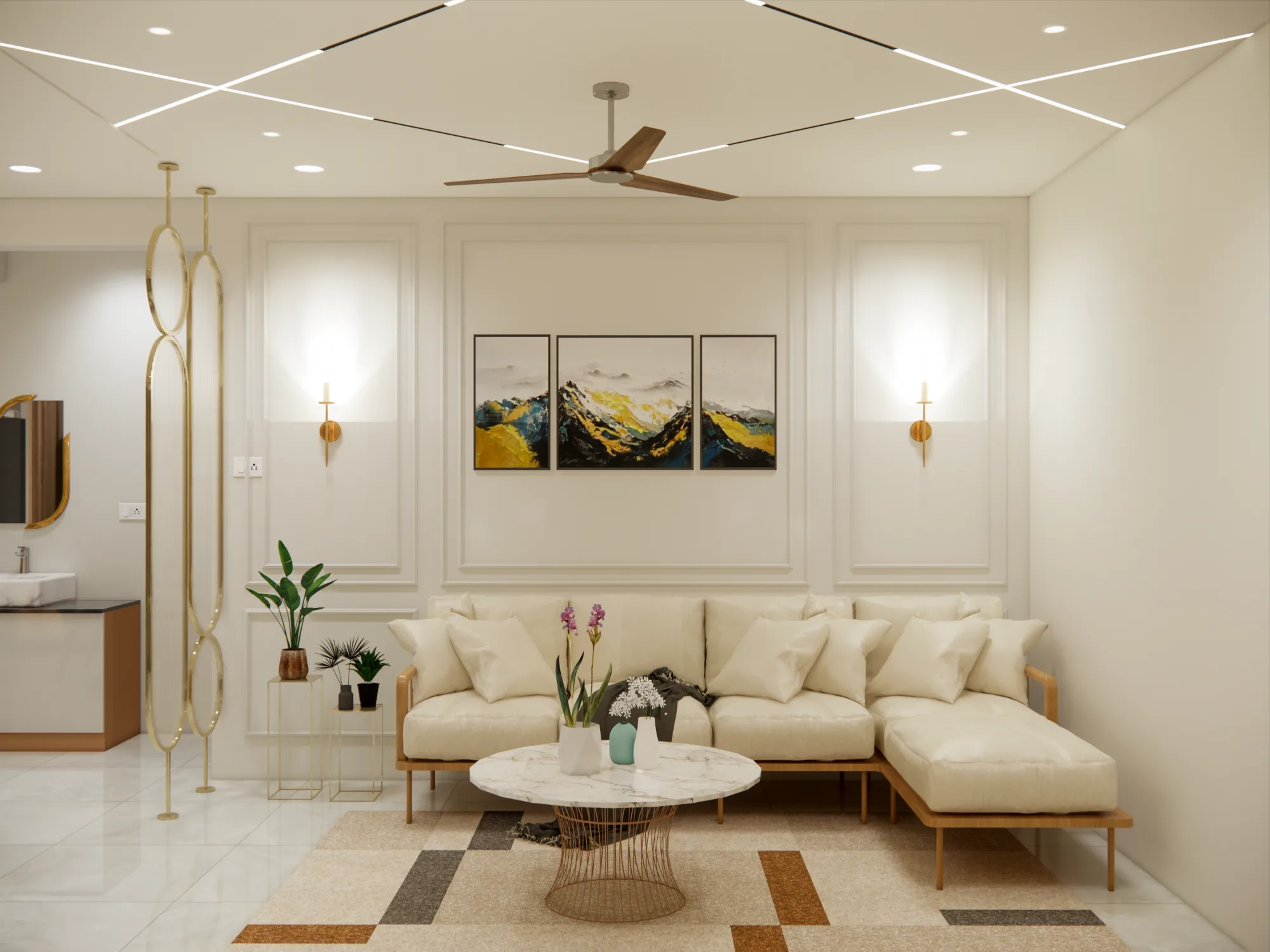 2. Sofa back wall