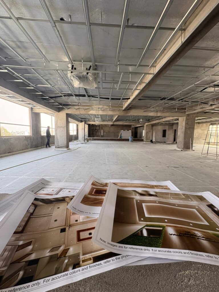 Kontact Interiors team visiting Siddipet site